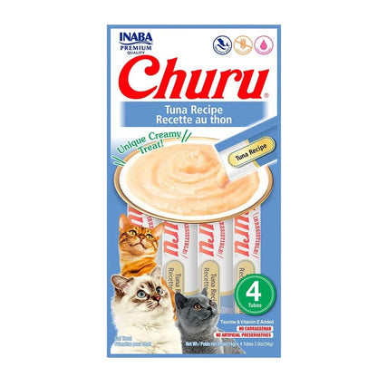 Petisco Premium Gatos Churu Sabor Atum Pacote com 4 Sachês