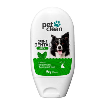 Creme Dental 90g Para Cães e Gatos Sabor Menta - Pet Clean