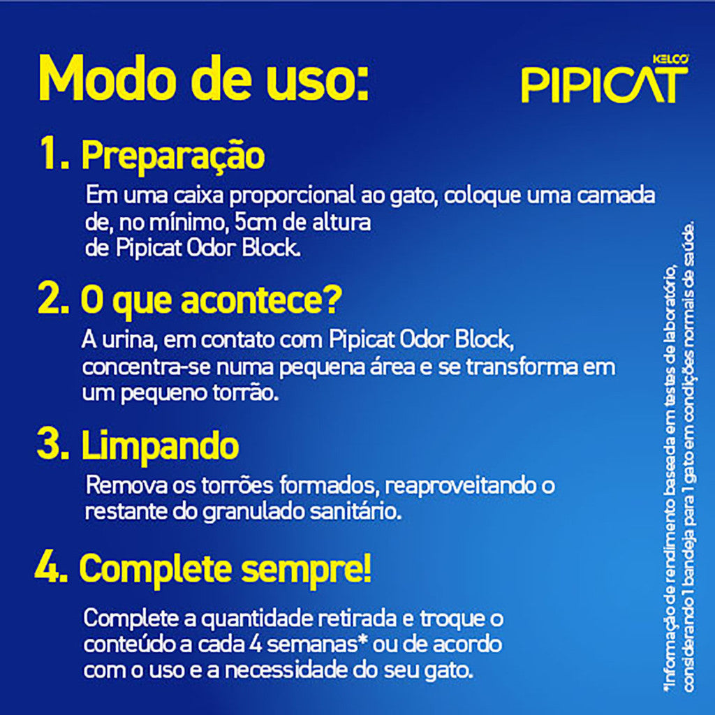 Areia Higiênica para gatos Pipicat Floral 12kg 4kg