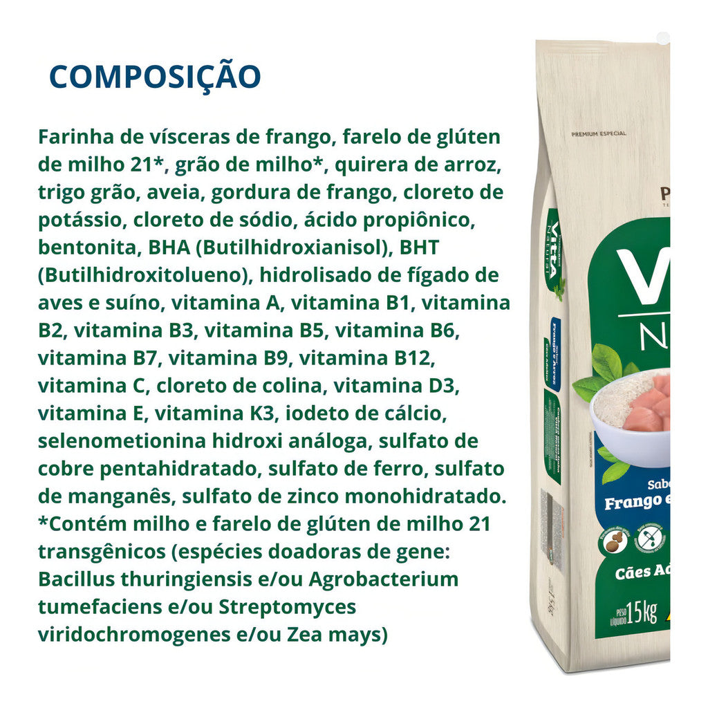 Alimento Premier Pet Vitta Natural Ração Cachorro Adulto 15k