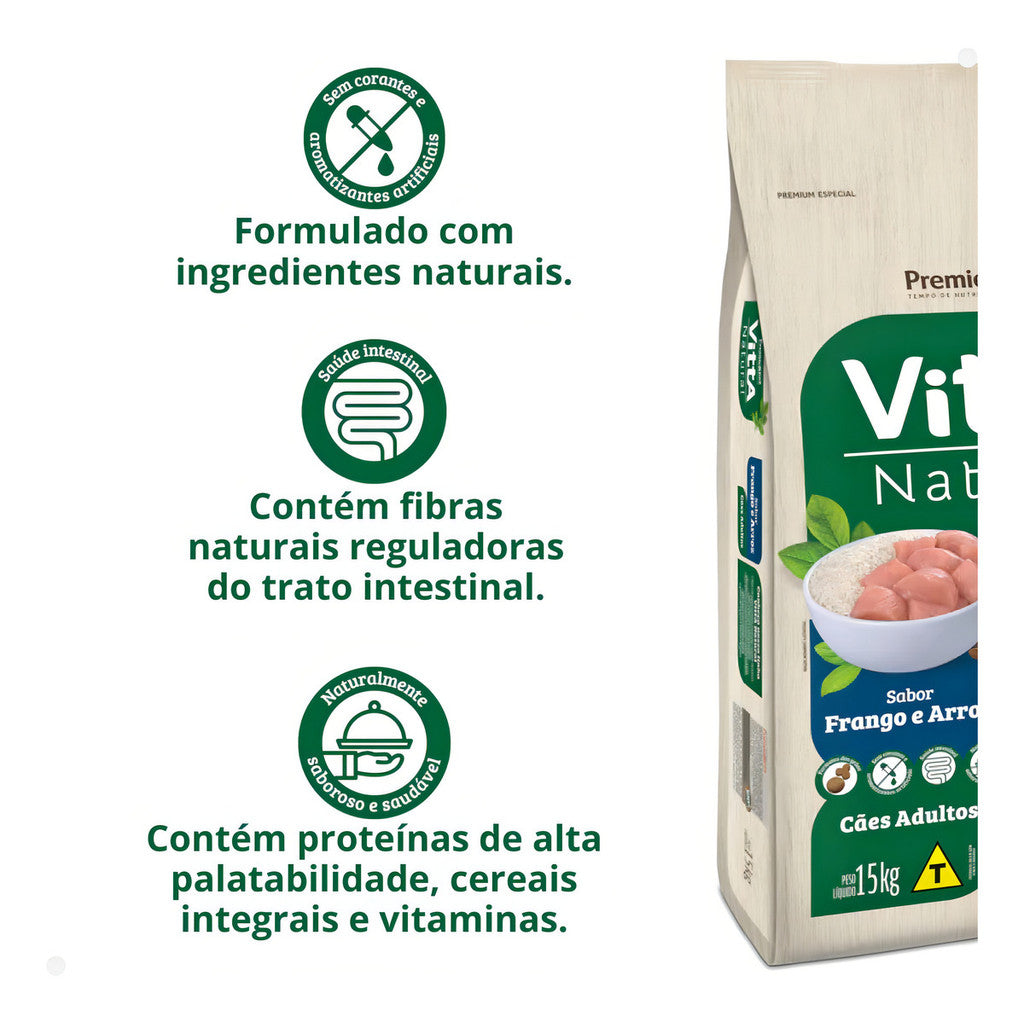 Alimento Premier Pet Vitta Natural Ração Cachorro Adulto 15k